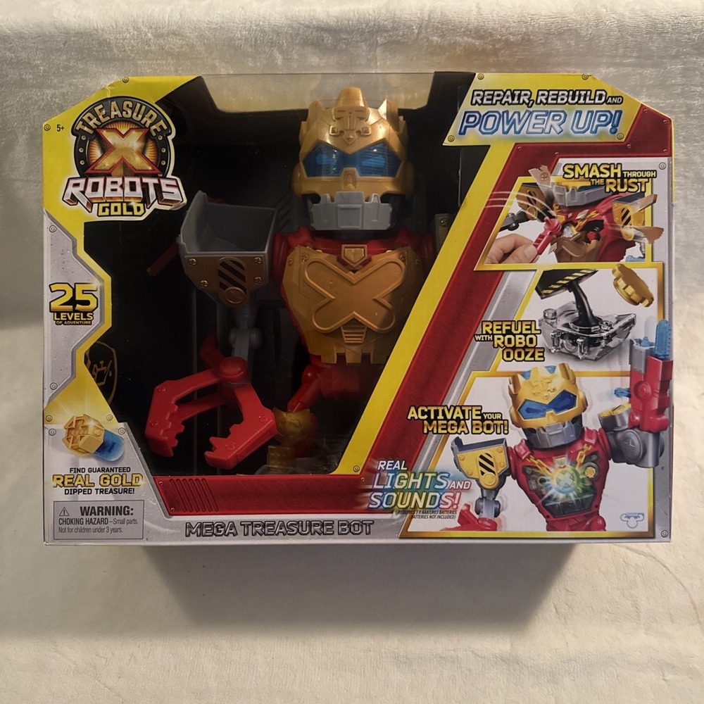 Treasure X Robots Gold Mega Treasure Bot with Real Lights and Sounds New Sealed